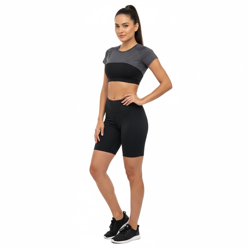 BCG bike athletic shorts black size small polyester spandex blend high waisted